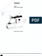 Pfaff Hobby 4240/4250/4260 Sewing Machine Instruction Manual