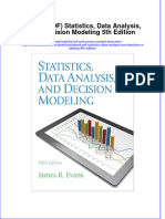 Ebook Ebook PDF Statistics Data Analysis and Decision Modeling 5th Edition PDF