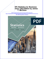 Ebook Ebook PDF Statistics For Business and Economics 12th Edition by James T Mcclave PDF