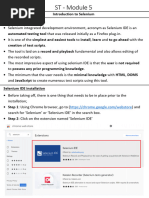 ST - Module 5: Introduction To Selenium Introduction To Selenium