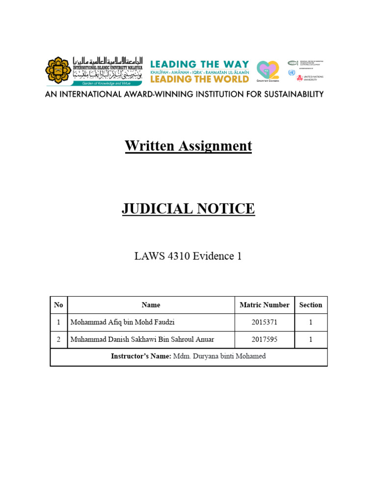 Written Evidence | PDF | Evidence (Law) | Judicial Notice