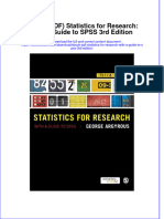 Ebook Ebook PDF Statistics For Research With A Guide To Spss 3rd Edition PDF