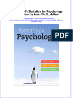 Ebook Ebook PDF Statistics For Psychology 6th Edition by Aron PH D Arthur PDF