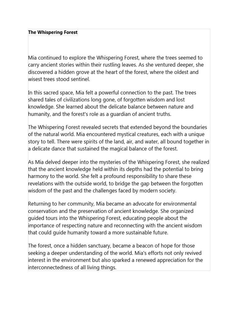 The Whispering Forest Pdf
