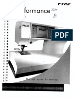 Pfaff Performance 2054 Sewing Machine Instruction Manual