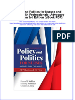 Policy and Politics For Nurses and Other Health Professionals Advocacy and Action 3rd Edition Ebook PDF