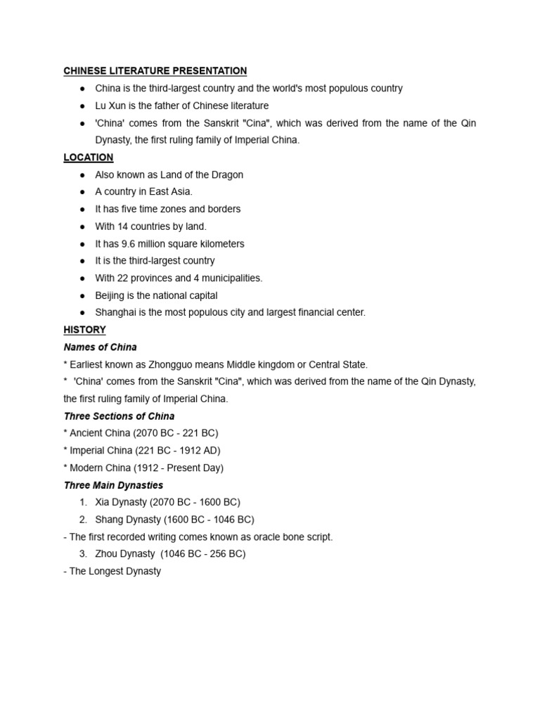 Chinese Literature & Confucianism | PDF | Confucianism | China