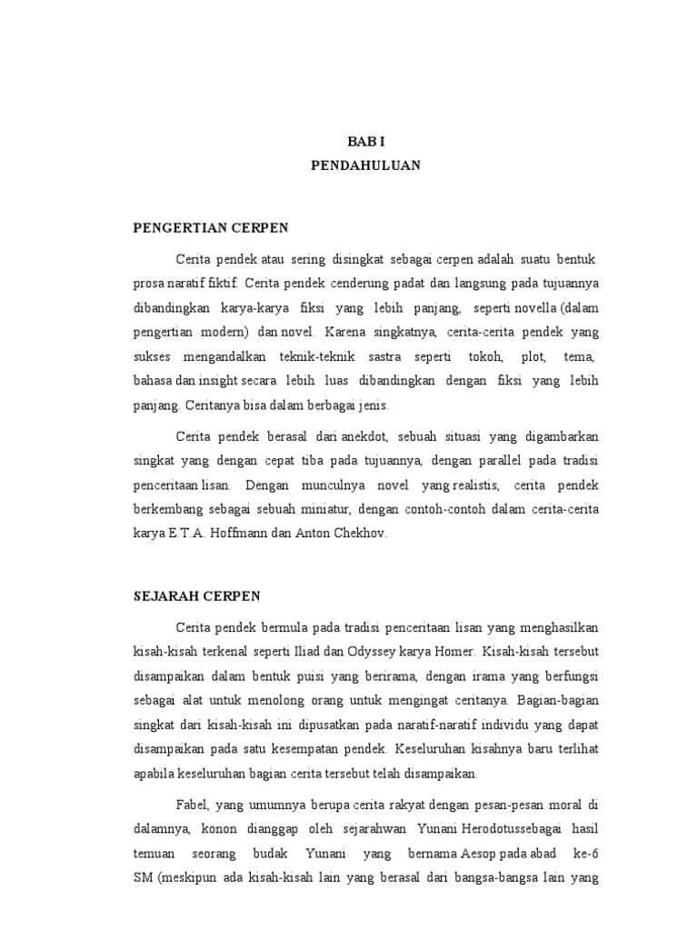 Makalah Cerpen Pdf