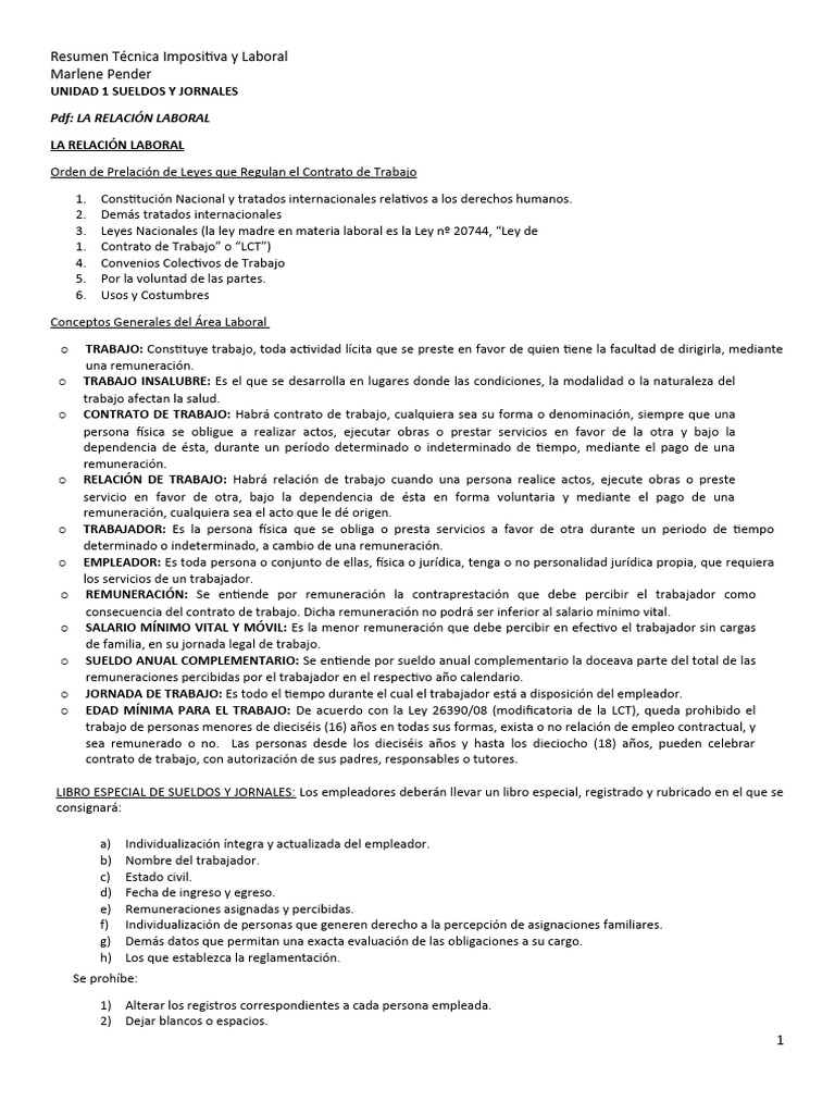 Guía Laboral: Sueldos y Contratos | PDF | Salario | Derecho laboral
