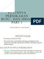 Putusnya Pernikahan, Iddah Dan Ruju