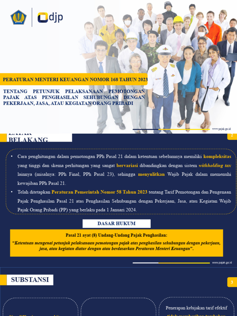 Materi Sosialisasi Pp 58 Tahun 2023 Dan Pmk 168 Tahun 2023 Pdf