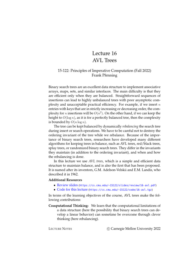 Understanding AVL Trees in Depth | PDF | Computer Programming ...