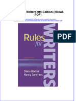 Rules For Writers 9th Edition Ebook PDF