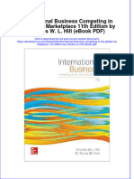 International Business Competing in The Global Marketplace 11th Edition by Charles W L Hill Ebook PDF