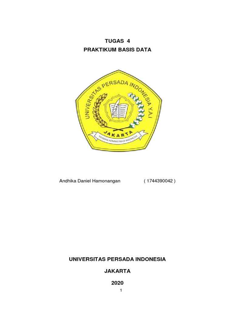 Praktikum Basis Data - Andhika Daniel (1744390042) | PDF | Metode ...