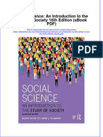 Social Science An Introduction To The Study of Society 16th Edition Ebook PDF