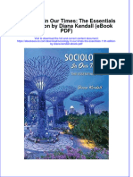 Sociology in Our Times: The Essentials 11Th Edition by Diana Kendall (Ebook PDF