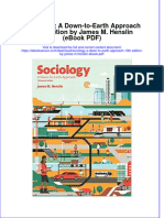Sociology A Down To Earth Approach 13th Edition by James M Henslin Ebook PDF