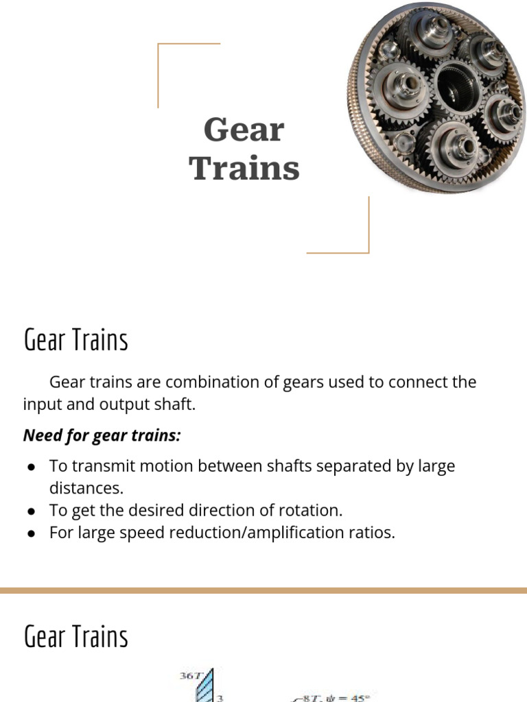 Gear Trains PDF