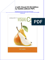 Starting Out With Visual C 4th Edition by Tony Gaddis Ebook PDF