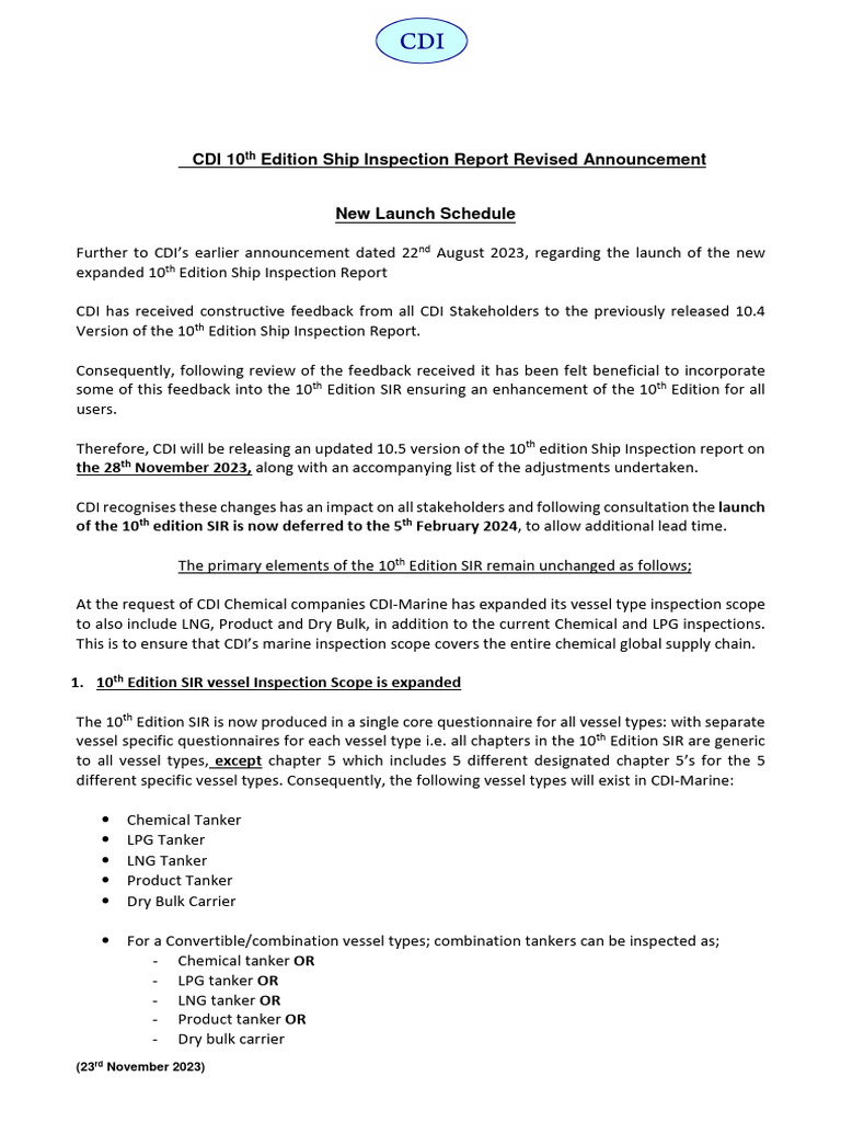 10th edition sir revised launch schedule 1 pdf information