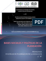 Bases Sociales y Políticas de La Planeación