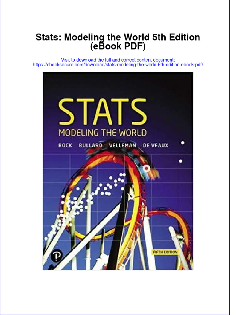 Stats Modeling The World 5th Edition Ebook PDF Download Free PDF