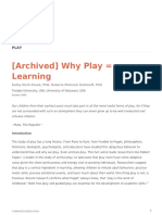 Why Play Learning