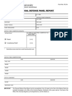 R21a Proposal Defense Panel Report