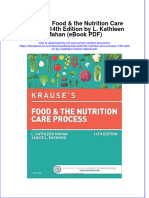 Krauses Food The Nutrition Care Process 14th Edition by L Kathleen Mahan Ebook PDF