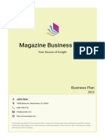 Magazine Business Plan Example