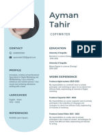 Bright Blue Simple Resume and Cover Letter