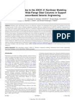 Proposed Updates to the ASCE 41 Nonlinear Modeling Parameters for Wide-Flange Steel Columns in Support