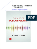 Download The Art of Public Speaking 13th Edition eBook PDF pdf
