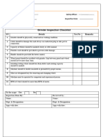 Grinder Inspection Checklist