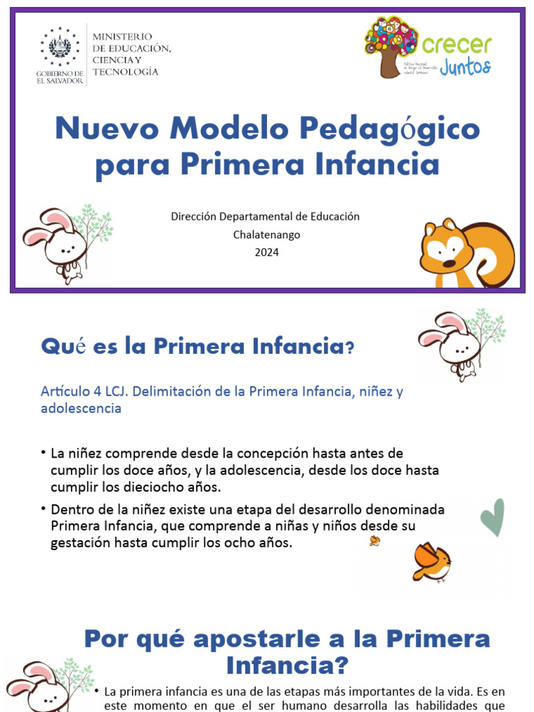 Nuevo Modelo Pedagógico para la Primera Infancia | PDF | Pedagogía ...