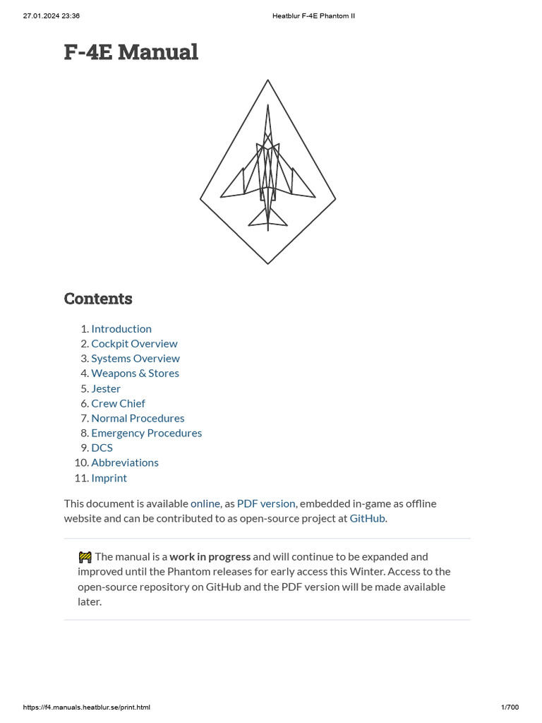 Dcs Heatblur F 4e Phantom Ii Pdf Mc Donnell Douglas F 4 Phantom Ii