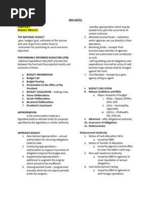 NPO NOTES