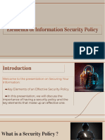 Elements of Information Security Policy