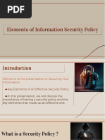 Elements of Information Security Policy