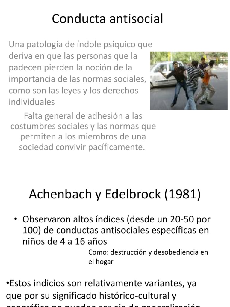 Conducta Antisocial | Trastorno de personalidad antisocial | Adultos