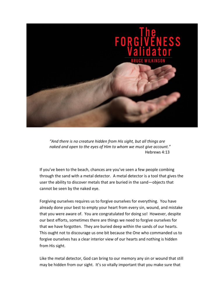Forgiveness Validator Tool Explained | PDF | Forgiveness | Theology