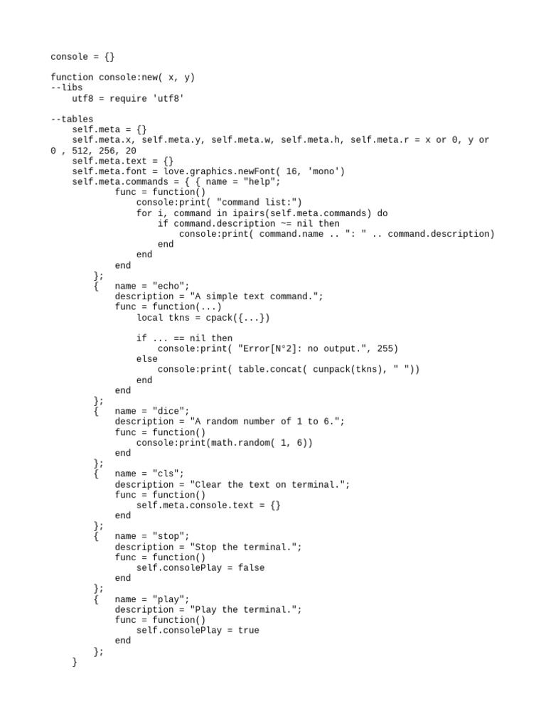 Lua Console Online