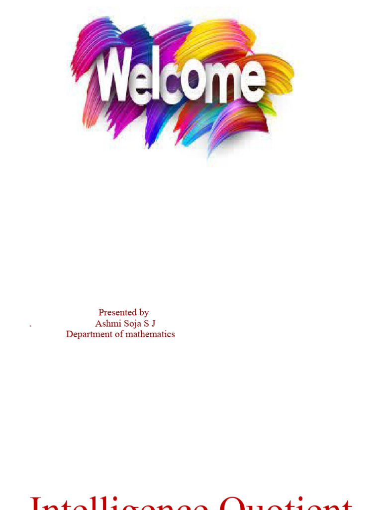 Intelligence Quotient Pdf Intelligence Quotient Intelligence