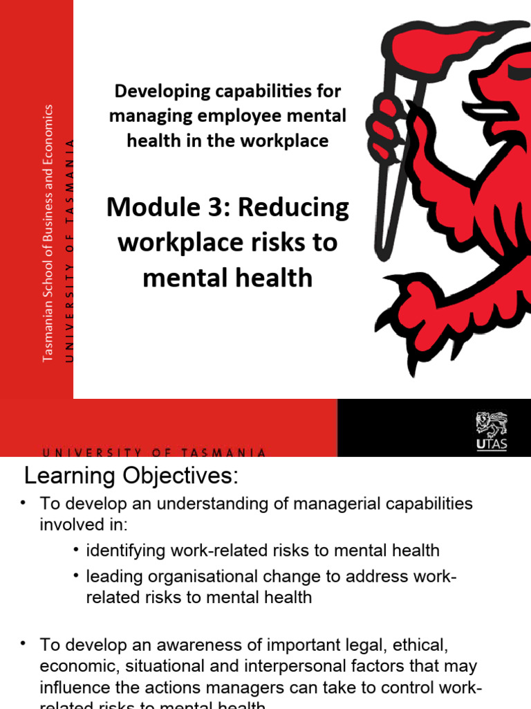 Managing Mental Health Risks at Work | PDF | Employment | Occupational ...