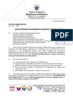 Division Memorandum No. 012, S. 2024