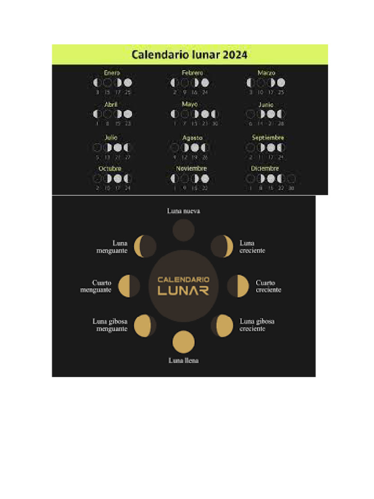 Calendarios de luna llena 2024 PDF