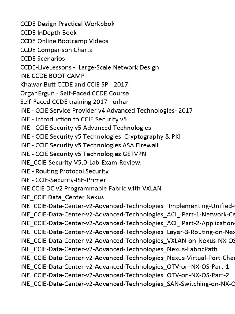 CCDE Design Practical Workbook | PDF