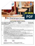 Sri Chaitanya & Narayana JEE MAIN GTMs 2023-24 Single File