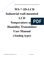 Industrial Wall-Mounted LCD Temperature and Humidity Transmitter (Analog Type) User Manual